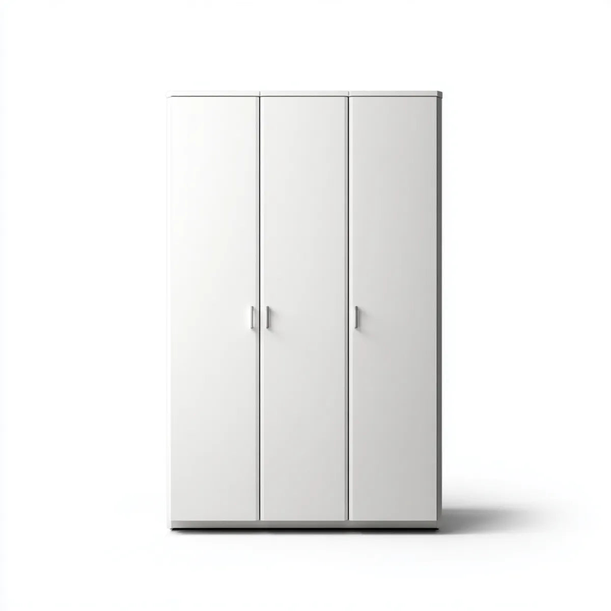 Armoire de chambre blanche à 3 portes 120 x 50 x 200 cm en panneaux de particules mélaminés rectangulaire